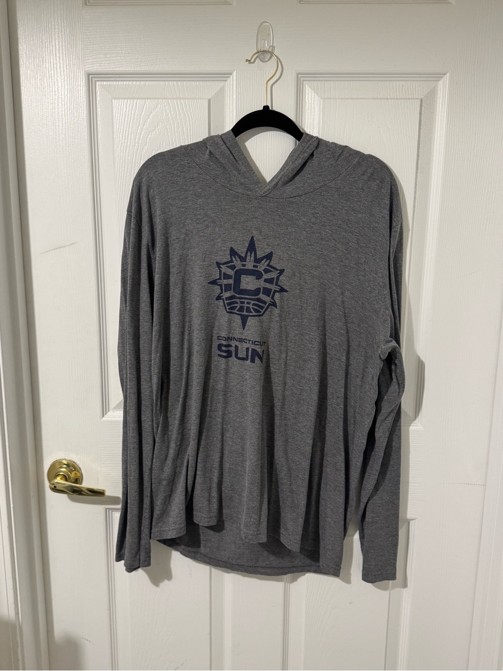 Gray Long-Sleeve Hoodie Sweater